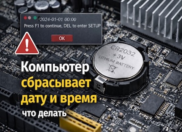 Компьютер сбрасывает дату и время 