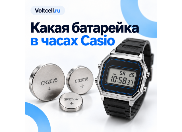 Какая батарейка в часах Casio: таблица по моделям