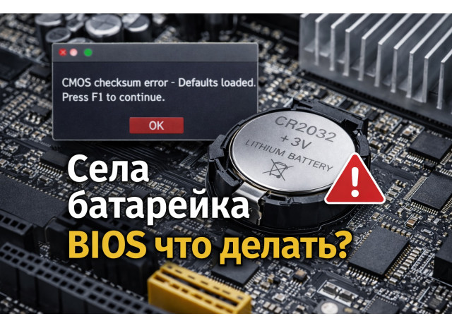 Села батарейка BIOS