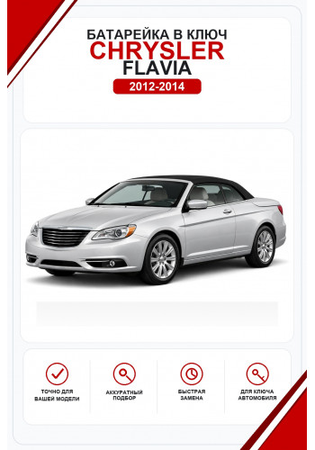 Батарейки в ключ Chrysler Flavia (Крайслер Флавия)