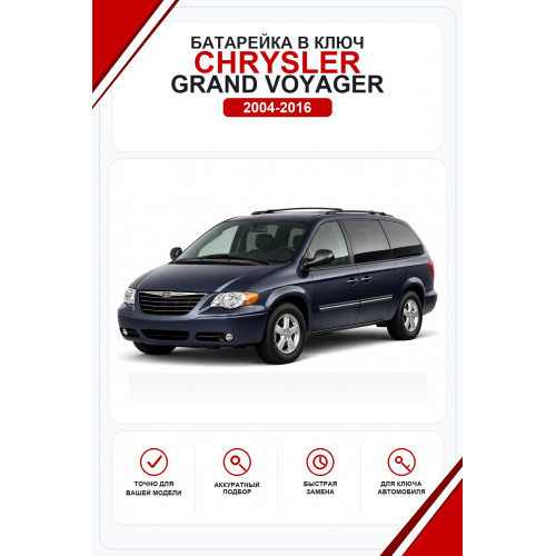 Батарейки в ключ Chrysler Grand Voyager (Крайслер Гранд Вояджер)
