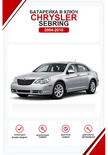 Батарейки в ключ Chrysler Sebring (Крайслер Себринг)