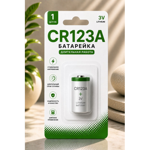 CR123A батарейка 3В 1шт