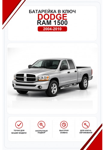 Батарейки в ключ Dodge Ram 1500 (Додж Рам 1500)