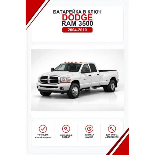 Батарейки в ключ Dodge Ram 3500 (Додж Рам 3500)