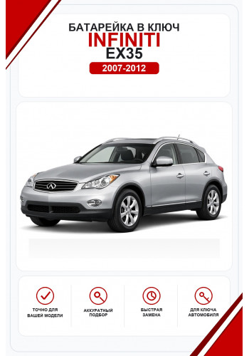 Батарейки в ключ Infiniti EX35 (Инфинити ЕХ 35)
