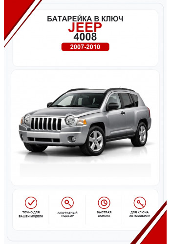 Батарейки в ключ Jeep 4008 (Джип 4008)