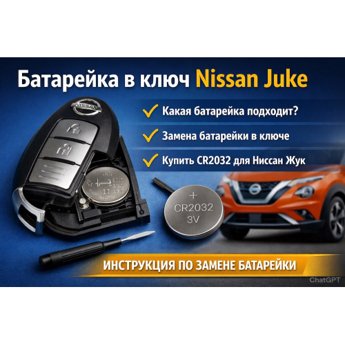 Батарейка в ключ Nissan Juke