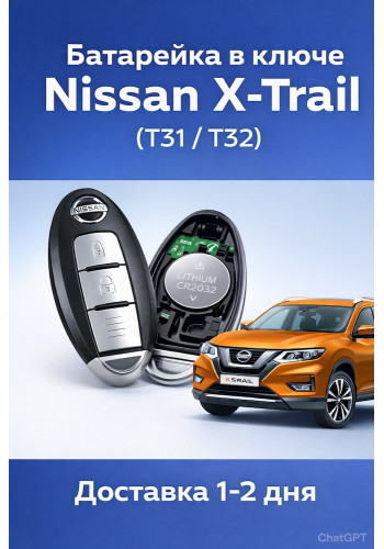 Батарейка в ключ Nissan X-Trail