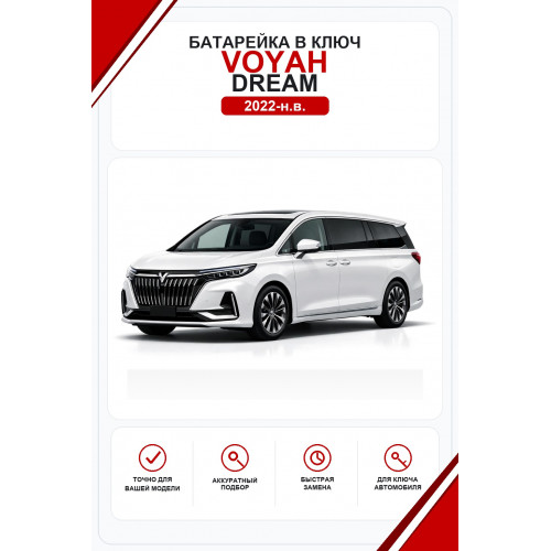 Батарейки в ключ Voyah DREAM (Воях Дрим)