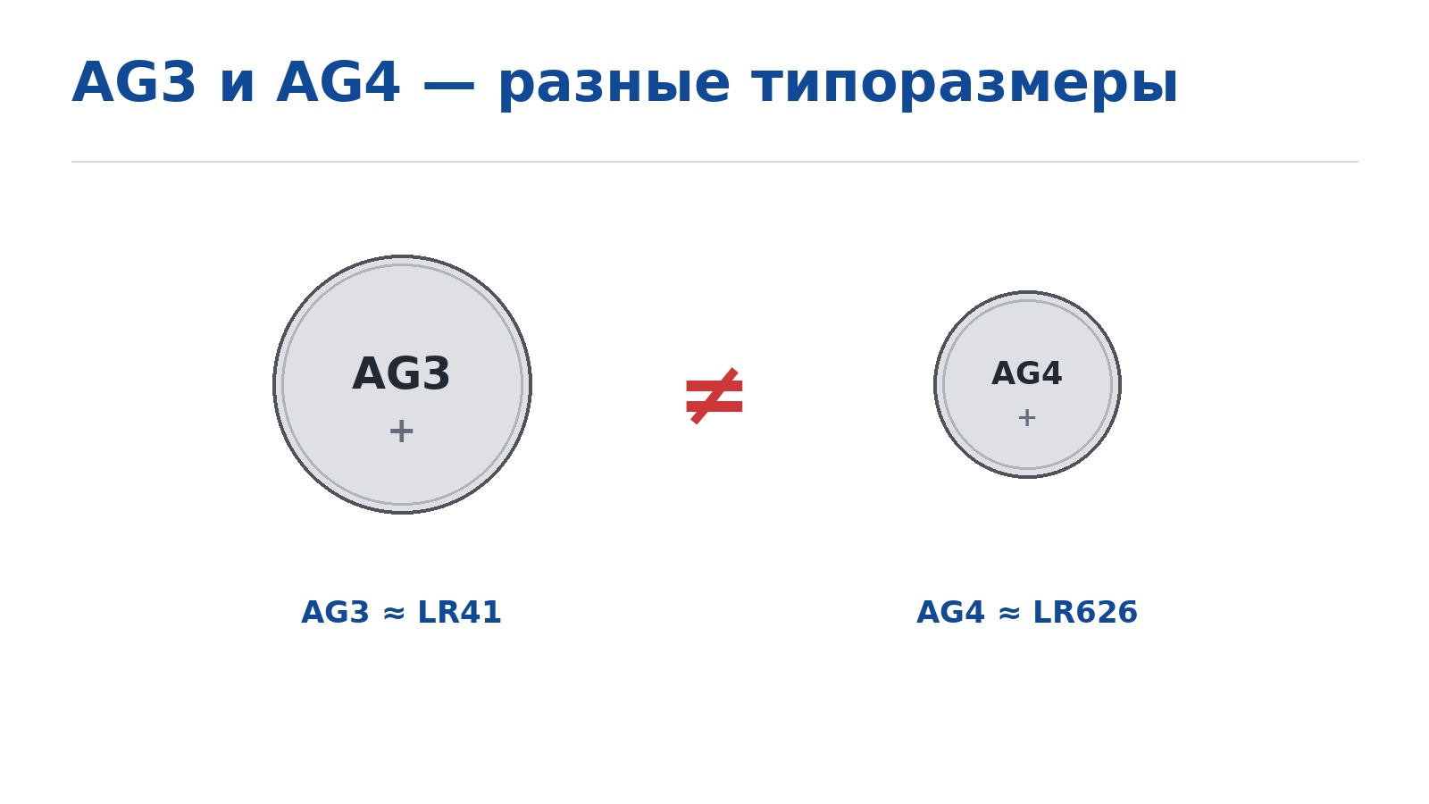 Сравнение батареек AG3 и AG4